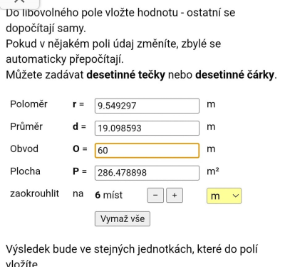 Mohu použít výpočet pro kolovou sukni z webu, například pokud zadáte - wikina kruh. obvod pasu který zadávám je o 4cm menší. Pas kolové sukně se totiž vytahuje a pokud tady dám přesnou míru bude pak v živůtku moc velký.