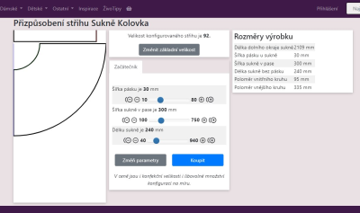 Zkontrolujte si, kolik vychází délka sukně bez pásku, ten u šatů nebudeme potřebovat. Já k délce sukně nedávám nic navíc, protože dolní kraj budu lemovat, pokud chcete dolní kraj ohýbat, počítejte se záložkou. 