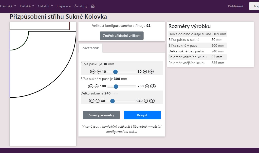 Zkontrolujte si, kolik vychází délka sukně bez pásku, ten u šatů nebudeme potřebovat. Já k délce sukně nedávám nic navíc, protože dolní kraj budu lemovat, pokud chcete dolní kraj ohýbat, počítejte se záložkou.