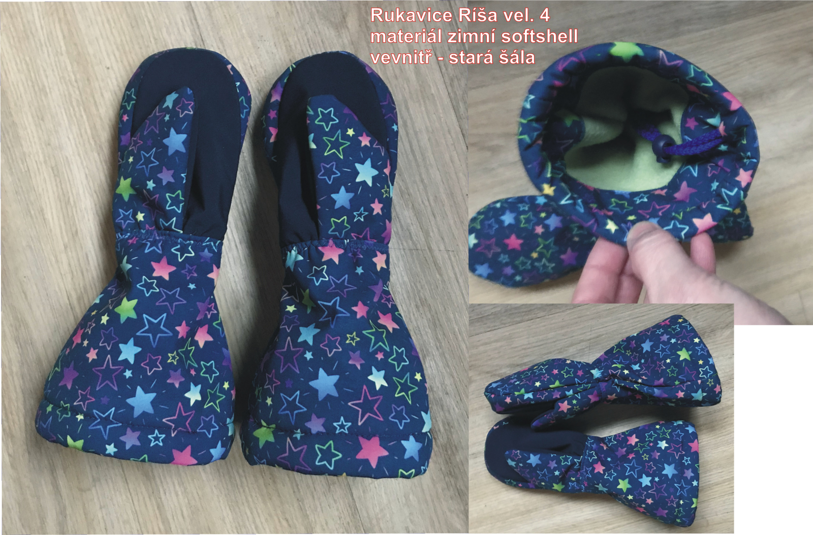 Výrobek podle střihu Rukavice Ríša